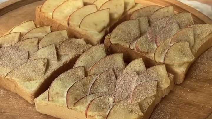 طرز تهیه پای سیب با نان تست