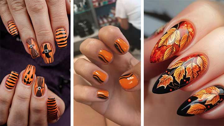 تاثیر رنگهای پاییزی بر طراحی ناخن تاثیر رنگهای پاییزی بر طراحی ناخن