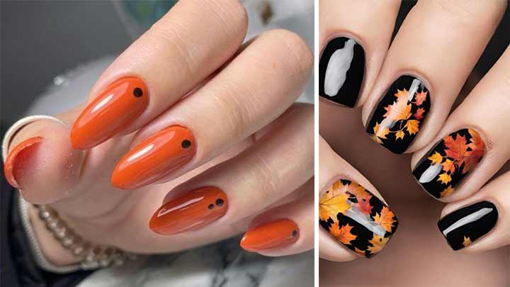 ناخنهای پاییزی با رنگهای کلاسیک ناخنهای پاییزی با رنگهای کلاسیک