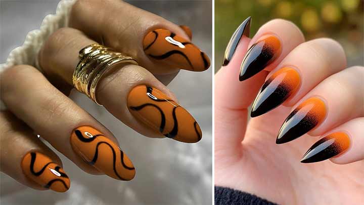 طراحی ناخن پاییزی با الهام از طبیعت طراحی ناخن پاییزی با الهام از طبیعت