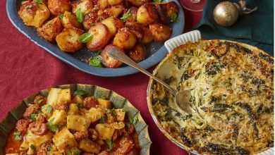 طرز تهیه غذای کریسمسی (خوراک زردک و سیب زمینی سوخاری تند و گراتن سبزیجات)