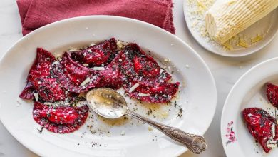 طرز تهیه راویولی چغندر بدون خمیر+ نکات و فوتوفن ها