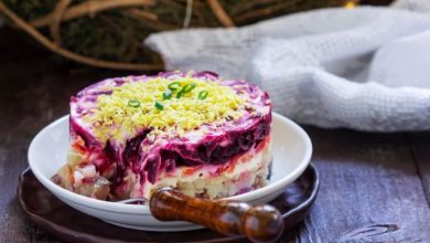 طرز تهیه سالاد الویه لبو به روش خانگی