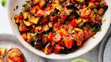 طرز تهیه خوراک بادمجان کرفس+ نکات و فوتوفن ها