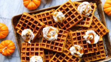 طرز تهیه وافل کدو حلوایی به روش خانگی