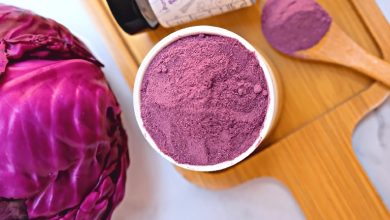 طرز تهیه پودر کلم بنفش برای تزیین غذا و سس