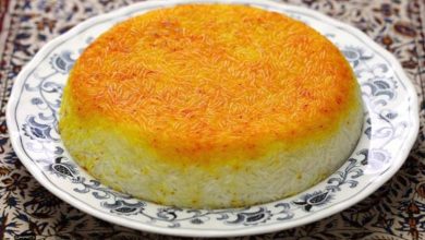 طرز تهیه کته قالبی زعفرانی به روش رستورانی + نکات