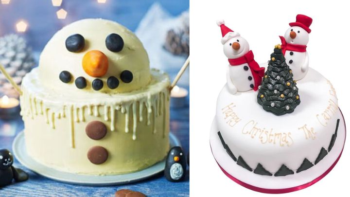 کیک‌های کریسمسی با تزیینات متنوع و زیبا