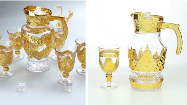 تجربهای سلطنتی در خانه: با ستهای پارچ و لیوان لوکس تجربهای سلطنتی در خانه: با ستهای پارچ و لیوان لوکس