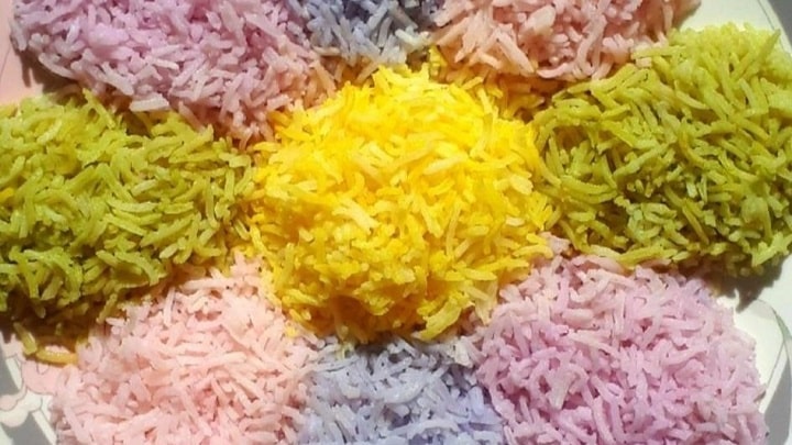 مراحل طرز تهیه برنج صورتی با کلم قرمز مراحل طرز تهیه برنج صورتی با کلم قرمز