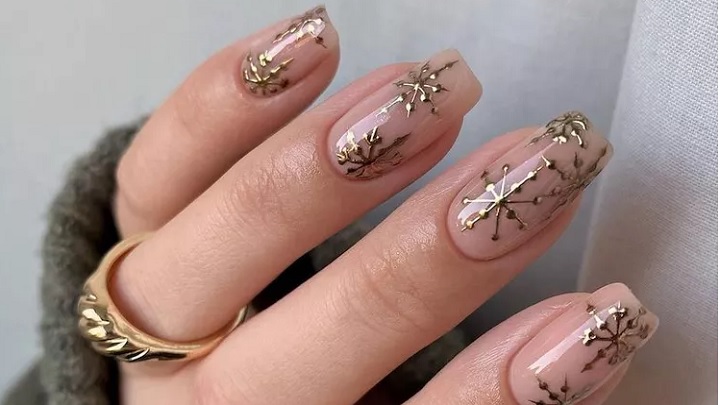 دانه‌های برف کروم برای طراحی ناخن