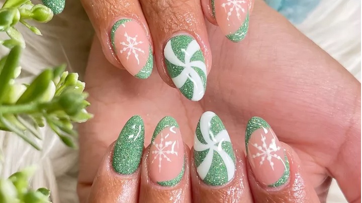 طرح آبنبات نعنایی و توت فرنگی