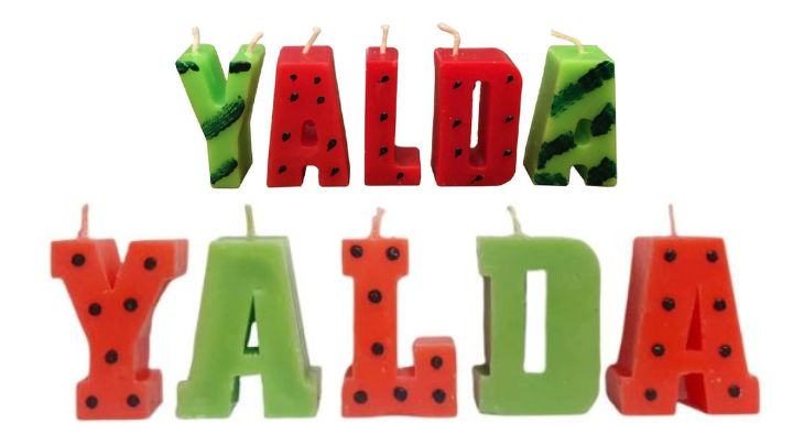 شمع یلدا با طرح هندوانه