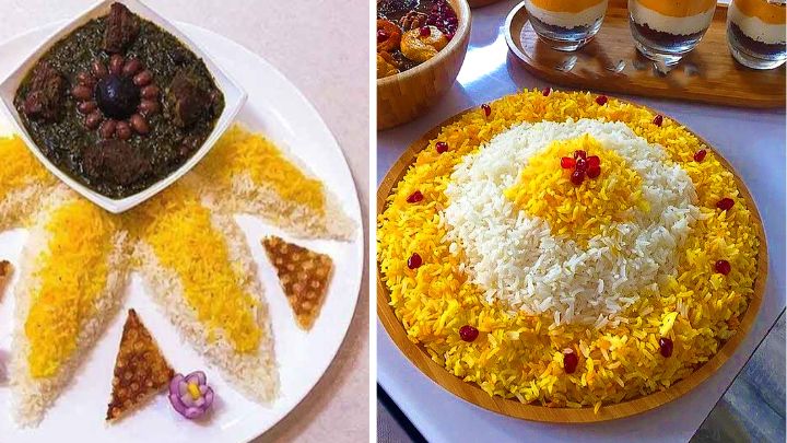 رنگ و لعاب به سفره‌هایتان با تزیین برنج زعفرانی ببخشید