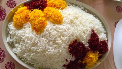 27 ایده خلاقانه برای تزیین برنج با زعفران؛ از ساده تا مجلل