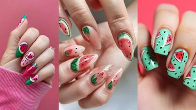 ایده‌های دیزاین ناخن با طرح هندوانه یلدایی؛ ترند 1403
