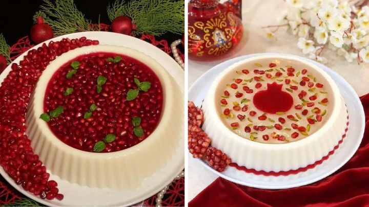 ایده‌های خاص برای تزیین ژله یلدایی 1403 با طرح انار