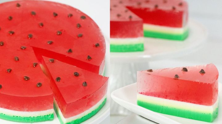 ایده‌های تزیین ژله یلدایی 1403 با طرح هندوانه