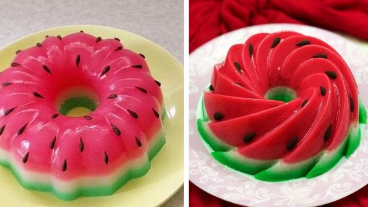 ایده‌های تزیین ژله برای شب یلدا 1403 با طرح هندوانه