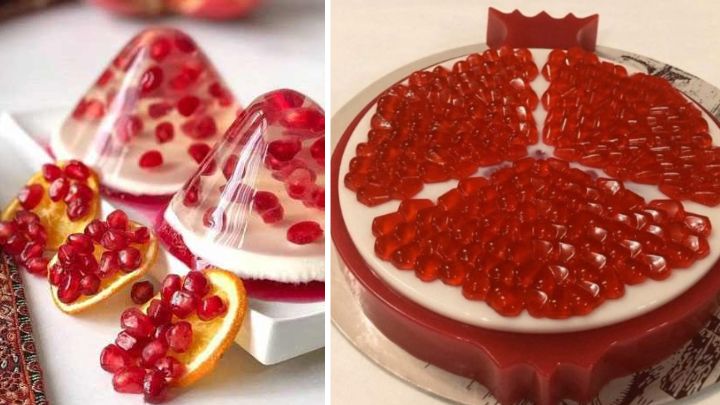 ایده‌های تزیین ژله یلدایی 1403 با طرح انار