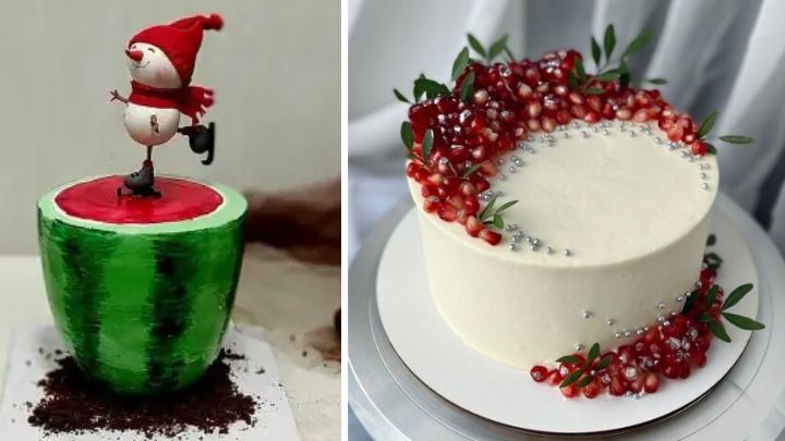 ایده‌های تزیین کیک یلدا برای نوعروسان: جشنی دوچندان شیرین