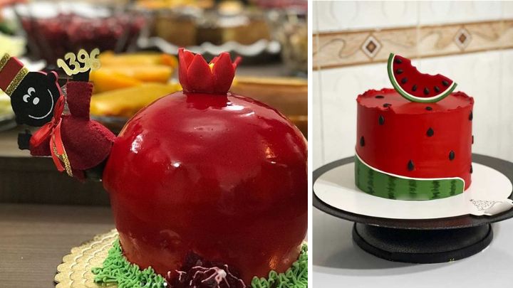 به استقبال یلدا با طعم و هنر: ایده‌هایی برای تزیین کیک با تم یلدا