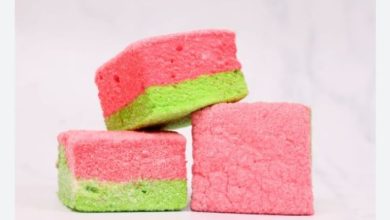 طرز تهیه پف پفی هندوانه یلدایی+ نکات و فوتوفن ها