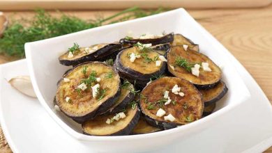 کالری بادمجان آب پز شده (پخته) چقدر است؟