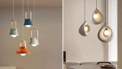 انواع مدل خاص و شیک چراغ‌های آویز دکوراتیو رنگی