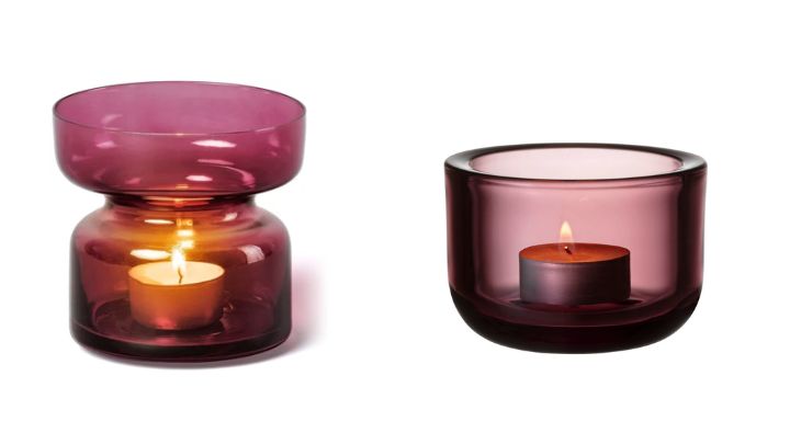 مدل‌های شمع لیوانی فانتزی به رنگ صورتی