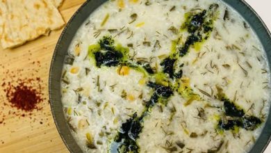 طرز تهیه آش دوغ شیرازی با 2 روش مختلف برای ناهار + نکات