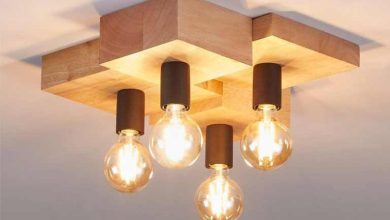 جدیدترین چراغ‌‌های سقفی چوبی مدرن؛ ترند 2025