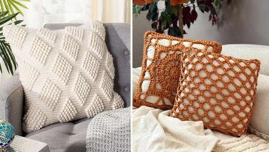 50 مدل کوسن‌ بافتنی جدید و ترند؛ با طرح‌های خلاقانه