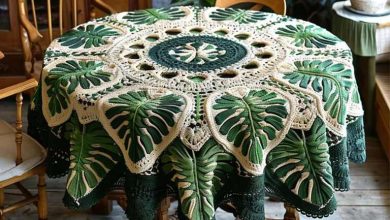 انواع مدل رومیزی‌ بافتنی جدید و ترند؛ برای شخصی‌سازی دکوراسیون