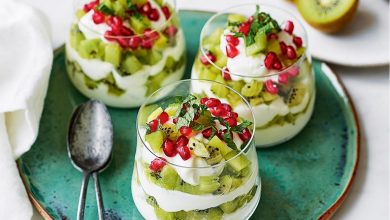 طرز تهیه دسر پارفیت انار و کیوی+ نکات و فوت‌وفن ها