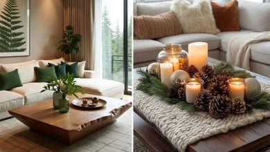 ایده جذاب و مدرن برای چیدمان میز وسط پذیرایی