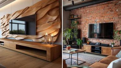 ایده‌‌های خلاقانه برای دکوراسیون دیوار پشت تلویزیون