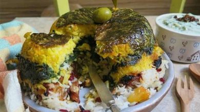 کالری ته چین اسفناج با مرغ چقدر است؟