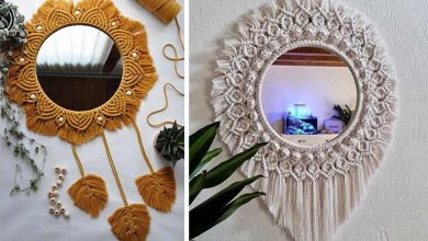 انواع مدل آینه مکرومه دست ساز؛ برای شخصی‌سازی دکوراسیون