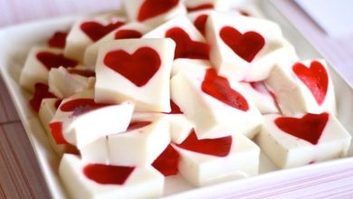 طرز تهیه ژله سورپرایز قلبی ساده و جذاب برای ولنتاین