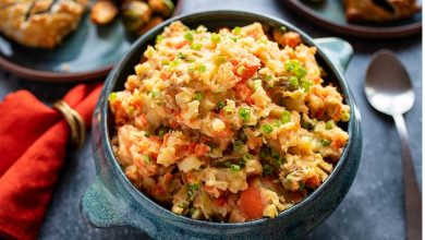 طرز تهیه سالاد سیب زمینی و هویج رژیمی؛ با سس ماست