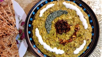 طرز تهیه حلیم بادمجان+ نکات و فوتوفن ها