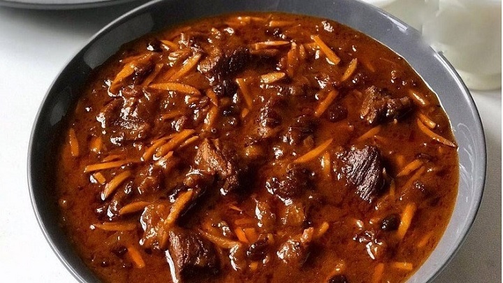 خورشت خلال با زرشک قرمز