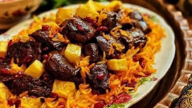 طرز تهیه پلو مرغ بهشهری+ نکات و فوتوفن ها