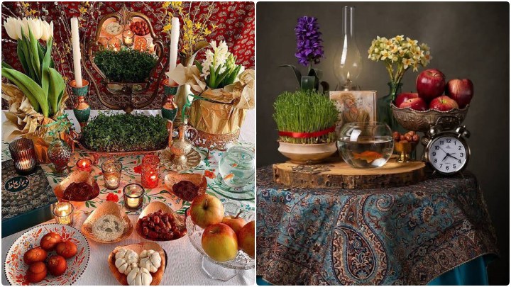 هفت سین تم سنتی با ترمه