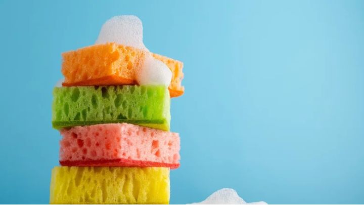 ساخت نگهدارنده صابون با اسفنج آشپزخانه