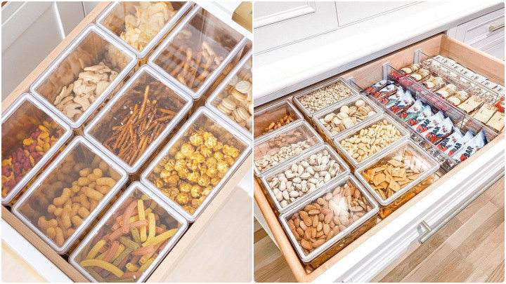 اصول چیدمان مواد خوراکی خشک در کشو آشپزخانه برای دسترسی سریعتر اصول چیدمان مواد خوراکی خشک در کشو آشپزخانه برای دسترسی سریعتر