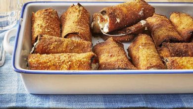 طرز تهیه رولت بادمجان با مرغ؛ پیش‌غذایی شیک و آسان برای مهمانی‌