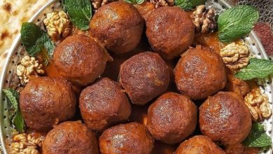 طرز تهیه کوفته کرمانشاهی (هلو کباب)+ نکات و فوتوفن ها