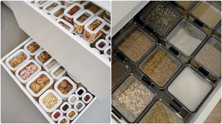 اصول چیدمان مواد خوراکی در کشو آشپزخانه برای دسترسی سریعتر اصول چیدمان مواد خوراکی در کشو آشپزخانه برای دسترسی سریعتر